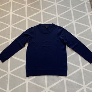 JCrew Womens Tippi Wool Sweater Size L Navy